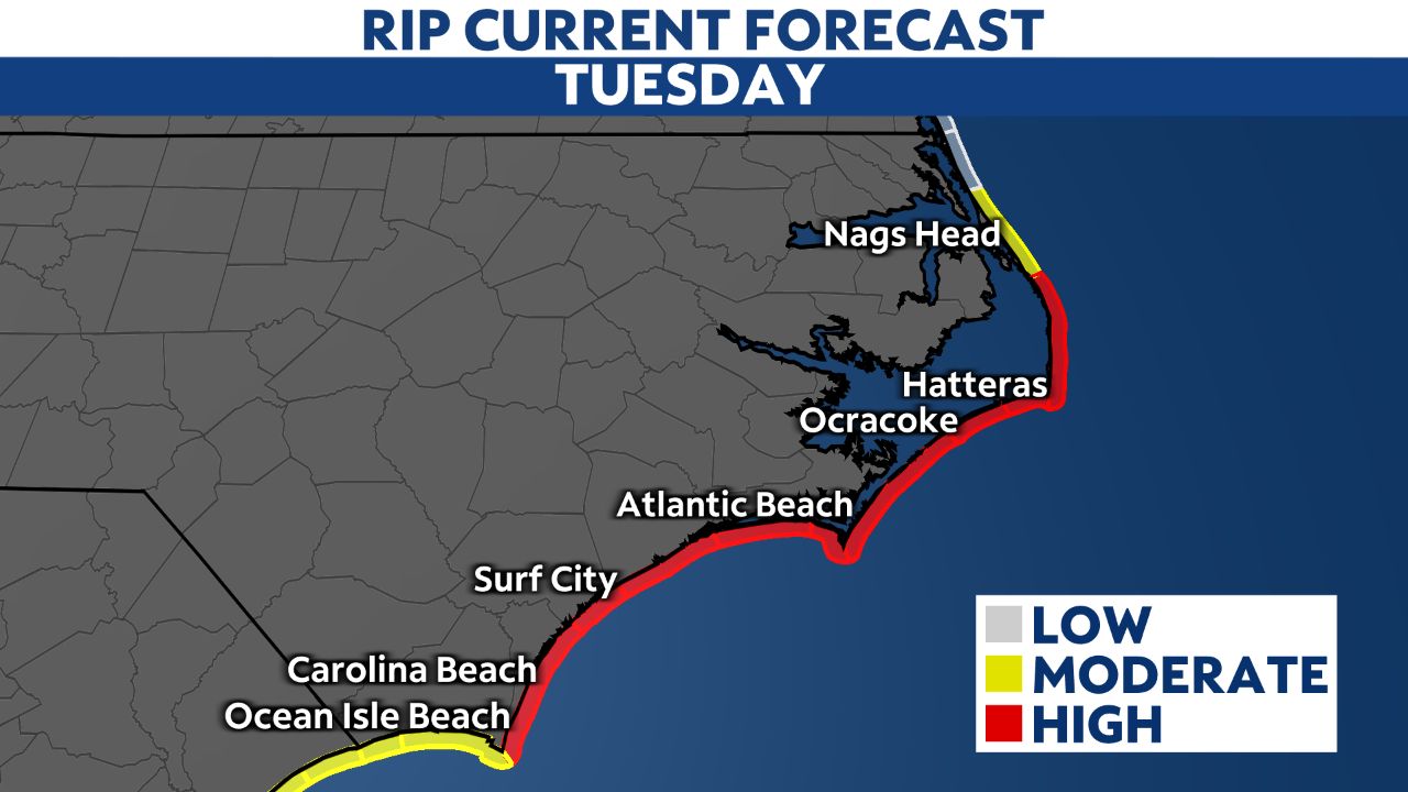 Rip current danger continues for most beaches today
